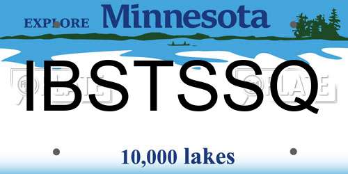 IBSTSSQ Minnesota License Plate