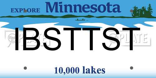 IBSTTST Minnesota License Plate