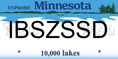 IBSZSSD Minnesota License Plate