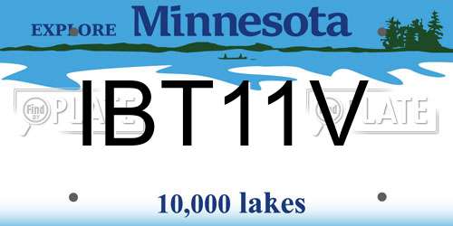IBT11V Minnesota License Plate