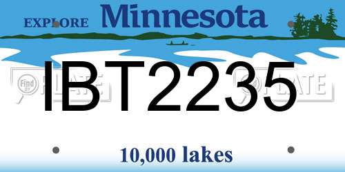 IBT2235 Minnesota License Plate