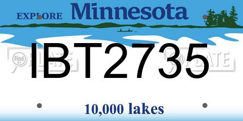 IBT2735 Minnesota License Plate