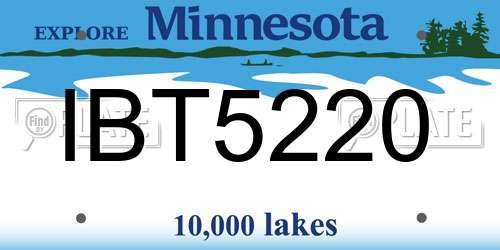 IBT5220 Minnesota License Plate