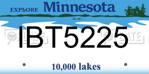 IBT5225 Minnesota License Plate