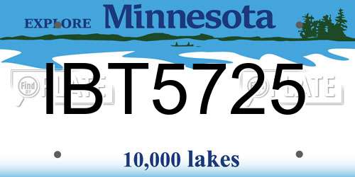 IBT5725 Minnesota License Plate