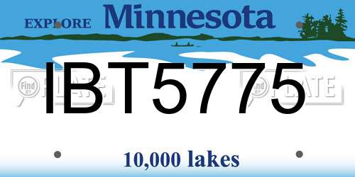 IBT5775 Minnesota License Plate