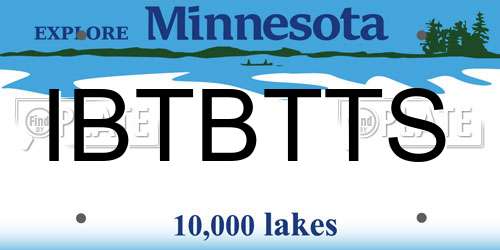 IBTBTTS Minnesota License Plate
