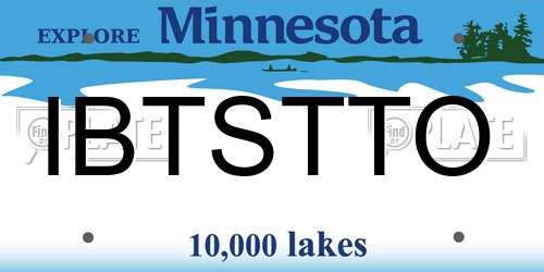 IBTSTTO Minnesota License Plate