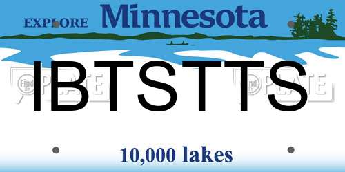 IBTSTTS Minnesota License Plate