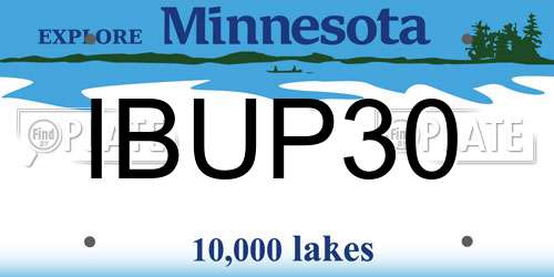 IBUP30 Minnesota License Plate