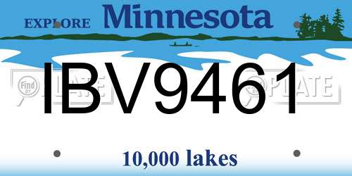 IBV9461 Minnesota License Plate