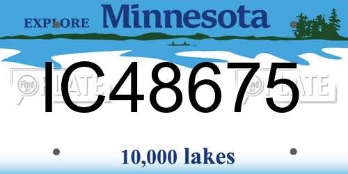 IC48675 Minnesota License Plate
