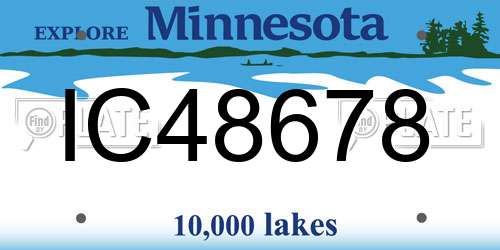 IC48678 Minnesota License Plate