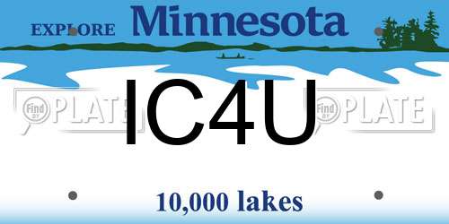 IC4U Minnesota License Plate