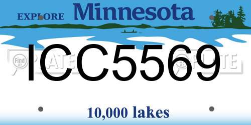ICC5569 Minnesota License Plate