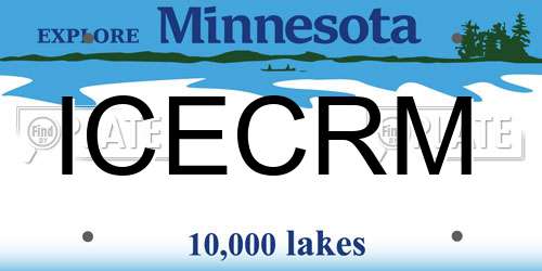 ICECRM Minnesota License Plate