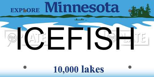 ICEFISH Minnesota License Plate
