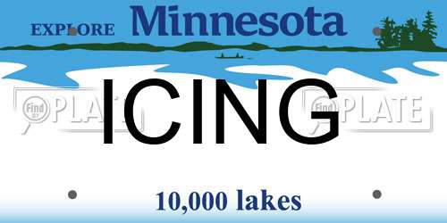 ICING Minnesota License Plate