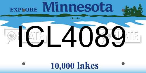 ICL4089 Minnesota License Plate
