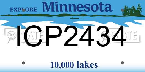 ICP2434 Minnesota License Plate