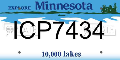 ICP7434 Minnesota License Plate