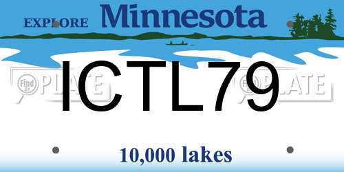 ICTL79 Minnesota License Plate