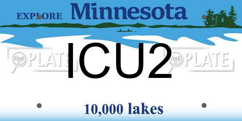 ICU2 Minnesota License Plate