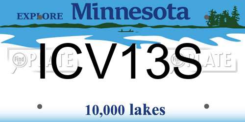 ICV13S Minnesota License Plate