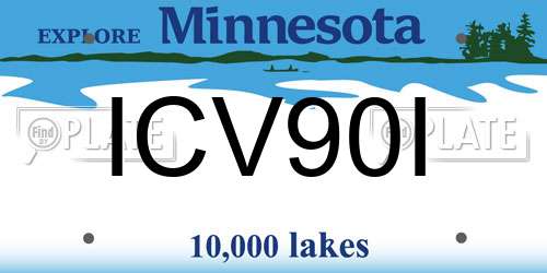ICV90I Minnesota License Plate