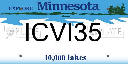 ICVI35 Minnesota License Plate