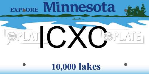 ICXC Minnesota License Plate