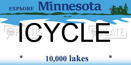 ICYCLE Minnesota License Plate