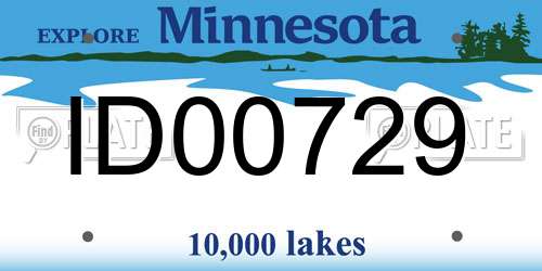ID00729 Minnesota License Plate