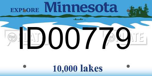 ID00779 Minnesota License Plate