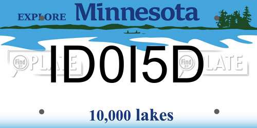 ID0I5D Minnesota License Plate