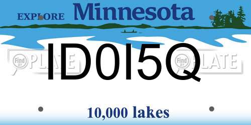 ID0I5Q Minnesota License Plate