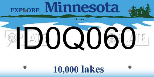 ID0Q060 Minnesota License Plate