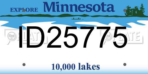ID25775 Minnesota License Plate