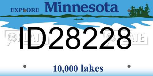 ID28228 Minnesota License Plate