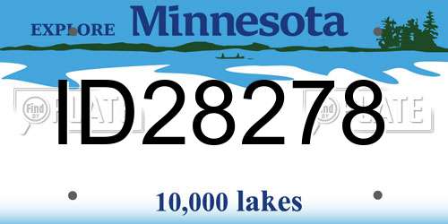 ID28278 Minnesota License Plate