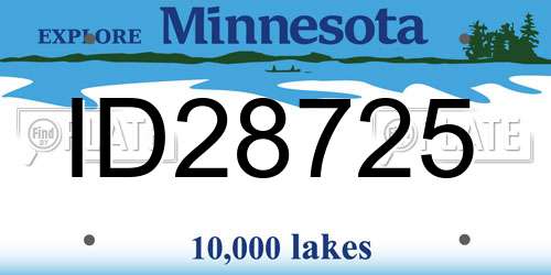 ID28725 Minnesota License Plate
