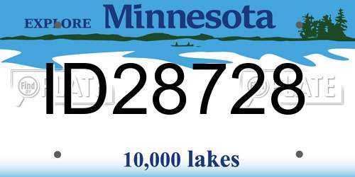 ID28728 Minnesota License Plate