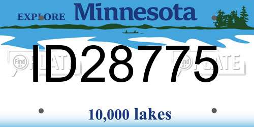 ID28775 Minnesota License Plate