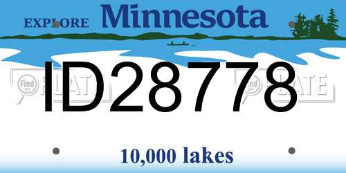 ID28778 Minnesota License Plate