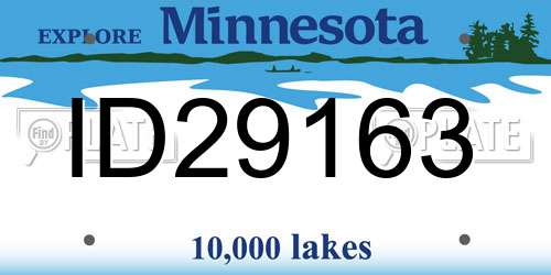 ID29163 Minnesota License Plate