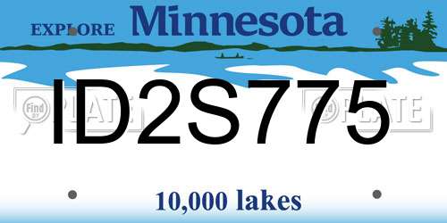 ID2S775 Minnesota License Plate