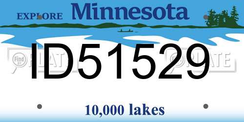 ID51529 Minnesota License Plate