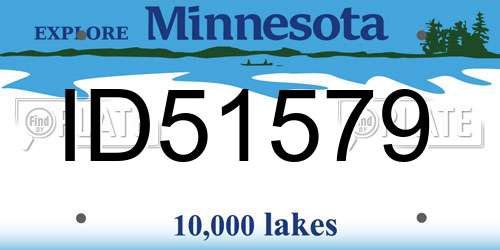 ID51579 Minnesota License Plate