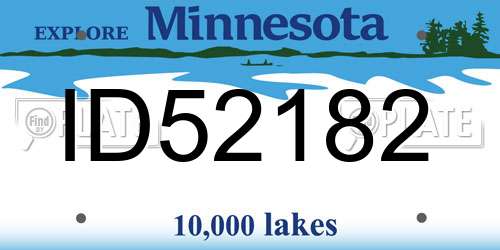 ID52182 Minnesota License Plate