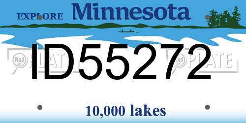 ID55272 Minnesota License Plate